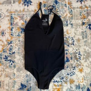 Free People Black Bodysuit